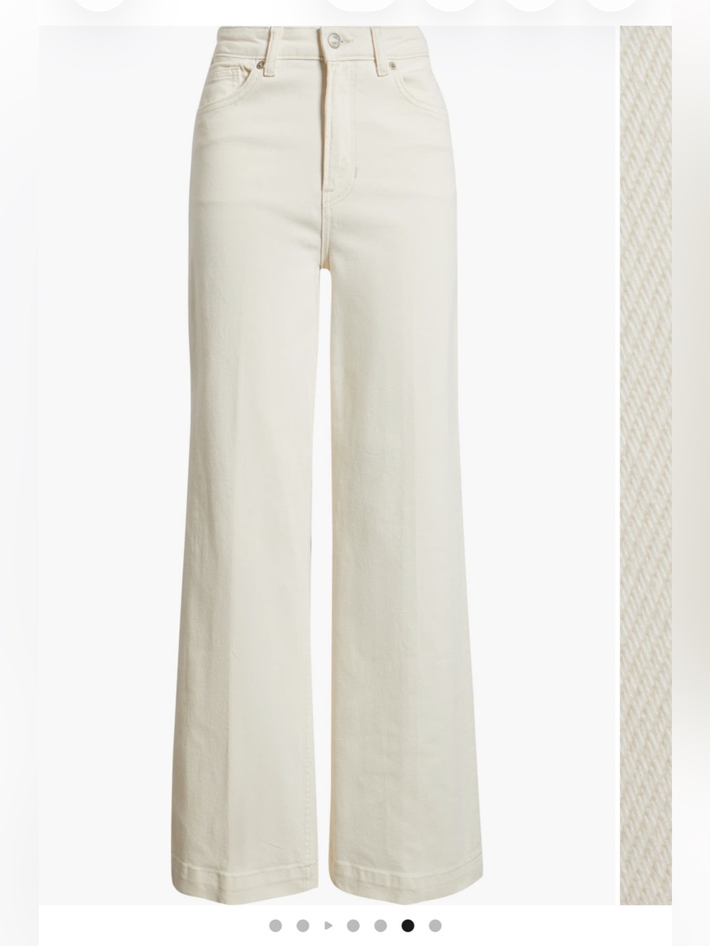 Reformation NWT High-Rise Wide-Leg Jeans in Cream - Women
